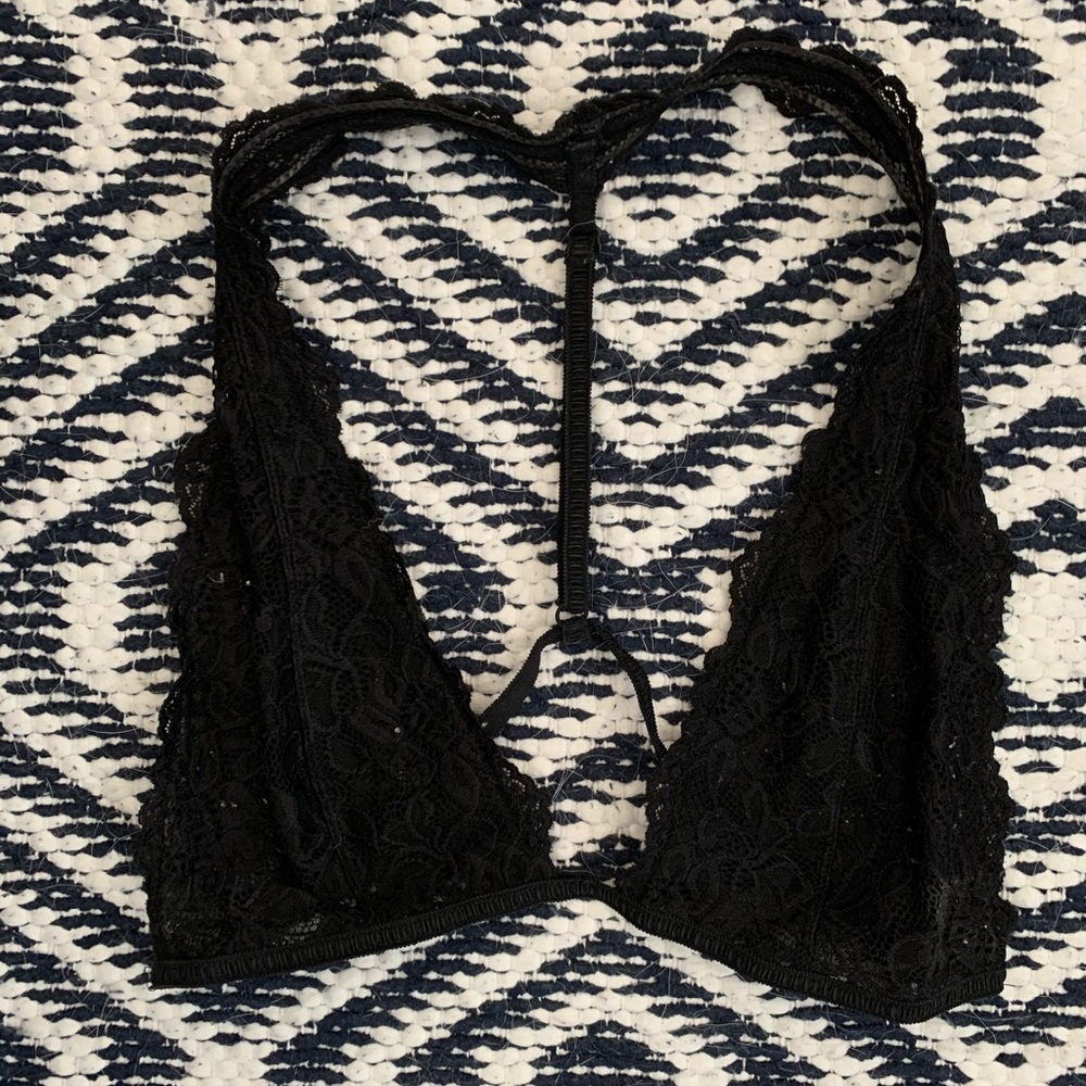 Lace Halter Bralette with Racerback Straps